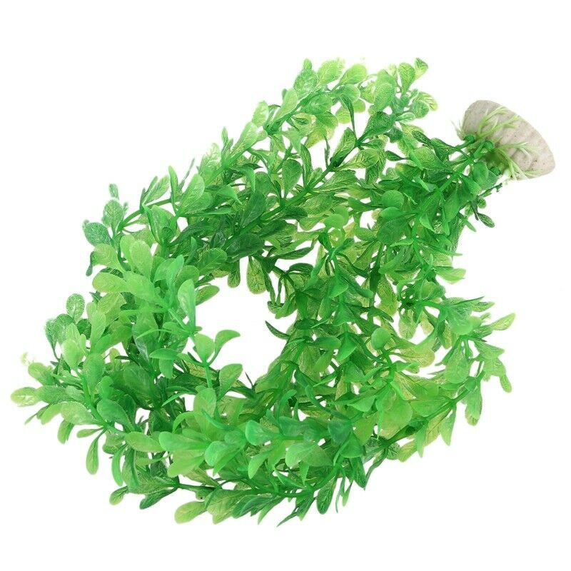 20" Height Aquarium Decorative Green Plastic Simulation Floating Plant Gras R8R3