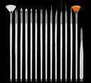 15X Nail Art UV Gel Design Brush Set  Painting Pen Manicure Tips Tackle Set S2Y4