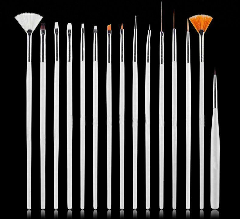 15X Nail Art UV Gel Design Brush Set  Painting Pen Manicure Tips Tackle Set S2Y4