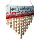 Wooden Family Celebrations Theme Calendar Board Festival Sign Hanging Decor