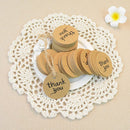 100pcs Kraft Paper Tags  Label Thank You Card Wedding Party
