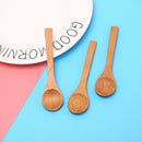 Wooden Round Bamboo Spoon Soup Tea Coffee Salt Spoon Jam Scoop DIY Kitchen To Gw