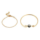 6pcs Women Boho Bracelet Punk Style Pineapple Stone Moon Bangle Birthday Jewelry