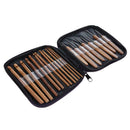 20Pcs Bamboo Crochet Hooks Knitting Weave Needles Set with Case