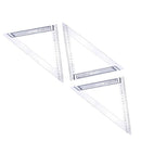 3 x Multifunction Stainless Steel Angle Ruler Metric Triangle Ruler Fits for