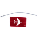 Aluminum Alloy Luggage Tags Baggage Suitcases Travel Labels Plane Shape Red W1A1