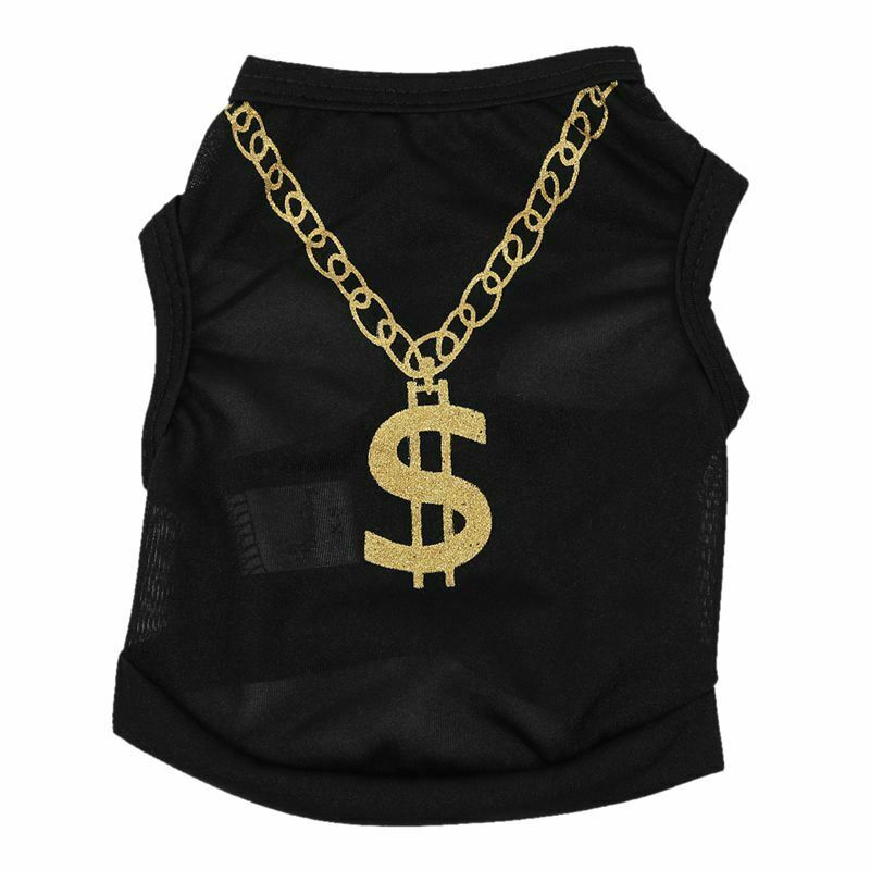 Summer Pet Puppy small pet dog cat clothing vest T-shirt Clothing (Black, S S3I8