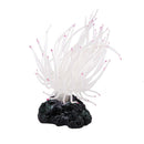 Silicone Aquarium Underwater Artificial Grass Plant 4-inch High White Q2H3