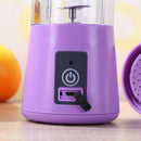 380ml USB Rechargeable Juice Machine Blender Mixer Portable Juicer (Purple) A