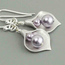 1Pair Women Earrings Calla Lily Simulated Flower Earrings Fashion Jewelry