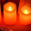 3Pcs Color Change Gradient Led Candles Remote Control Electronic Flameless