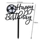 Football Acrylic Cake Topper Soccer Happy Birthday Cake Topper For Birthday BX