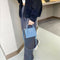 Fashion Women Crossbody Handbag Female PU Totes Daily Shoulder Bags (Blue)