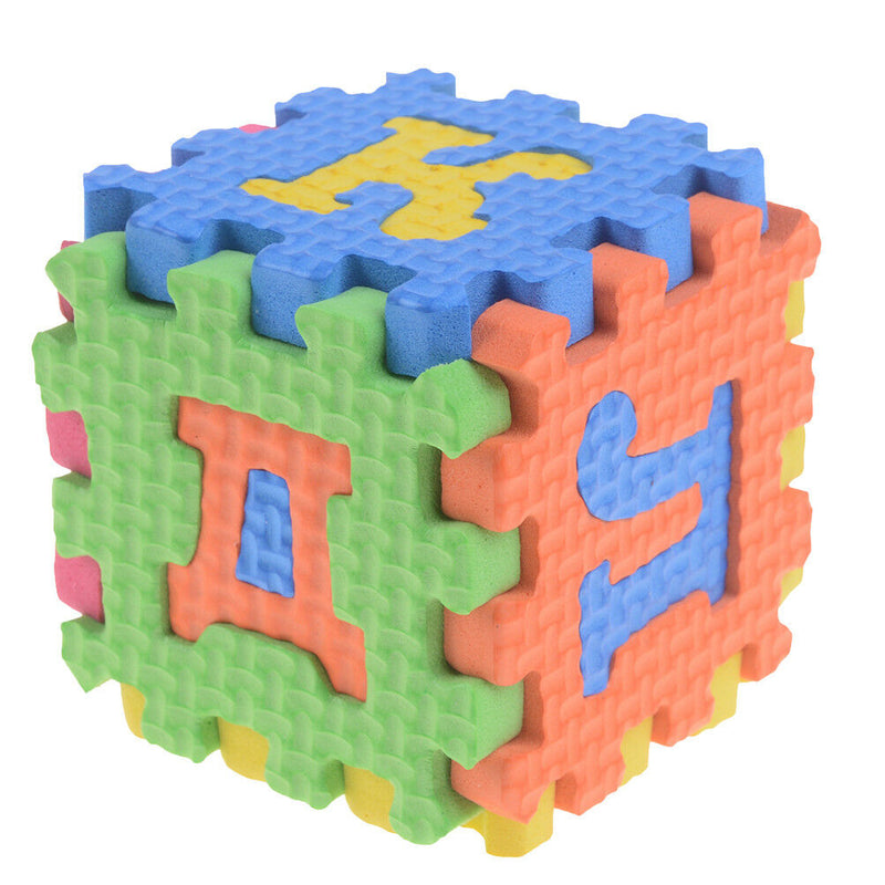 60Pcs EVA Foam Russian Alphabet Letters Numbers Floor Baby Mat Learn toy3C
