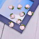 10PCS Fruit Peach Enamel Alloy Charms Pendant DIY Craft Jewelry Findings G BX