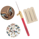 Embroidery Tambour Crochet Hooks Knitting Tool with 3 Needles French Croche OZ