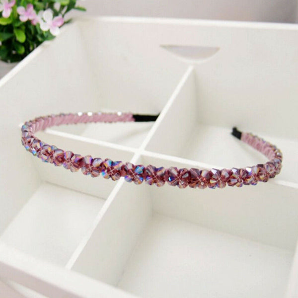 Women Girl Metal Crystal Hairband Headband Beautiful Jewelry HeadwearHair Ban Gw