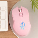 Colorful Lovely Backlight Mouse Laptop Desktop Gaming Mice Pink for Home Office