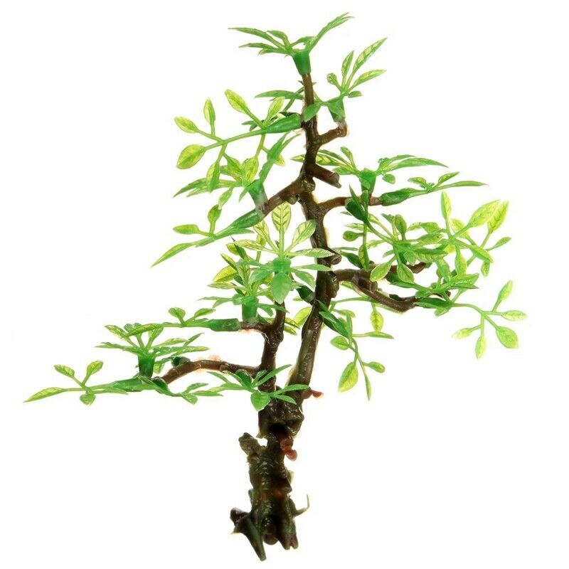 Plastic Bonsai Green Tree Aquarium Ornament Fish Tank Underwater Decor Orna E8H3