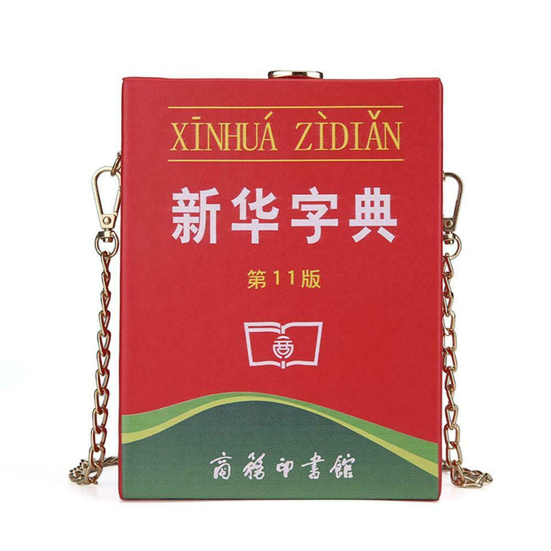 Women Shoulder Crossbody Handbag Creative Dictionary Lady Travel Shopping Purse