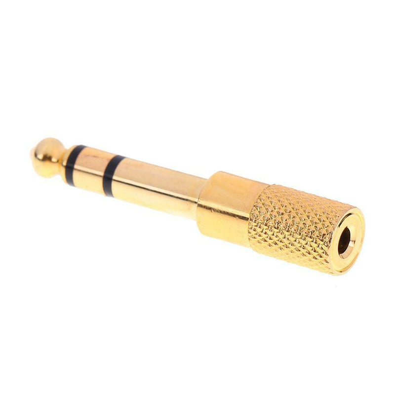 6.35mm 1/4 inch Male to 3.5mm 1/8 inch Female Stereo Lengthen Audio Adapter A