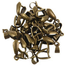 25 Bronze Tone Pinch Clip Bail Beads 17x7mm(5/8x1/4 inch) S7Y9