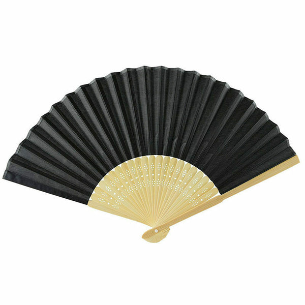 10pcs* Personalized Ladies Bamboo Fan Hollow Out Hand Folding Fans Outdoor  K3I9