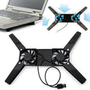 Laptop Cooler with 2 Fans USB Powered Foldable Cooling Pad for Notebook PC