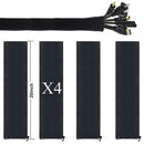 4 Pack Cable Management Sleeve 20 inch Adjustable Cord Wrap System for TV PC