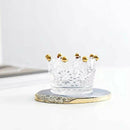 Crystal Glass Crown Tealight Candle Holder Ashtray Wedding Party Decor
