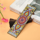DIY Special Shaped Diamond Painting Leather Bookmark with Tassel Office Supplies