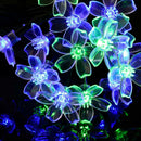 50LED 9.5m Solar Cherry Blossom String Light Decorative Lamp (Four Colors) A