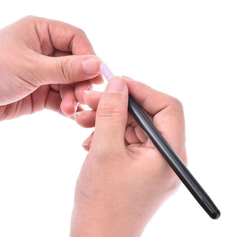 5pcs/lot nail art quartz scrubs stone cuticle remover stick pen polish .-J Gw