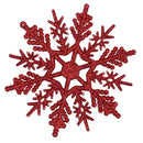 Christmas Snowflake Ornaments Sprinkles Tree Pendant 24 Pieces (Red)