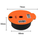 Reusable PP Coffee Capsule Pods with Slicone Lid for Bosch Tassimo 60ml