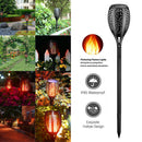 5W Solar Powered 96 LED Fire Flickering Landscape Lamp Garden Path Blaze Light