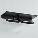 Aluminium Alloy Toilet Paper Holder with Phone Storage Shelf - Bathroom Tissue