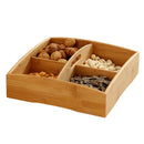 Wood Food Storage Box Snack Dish Portable Candy Nut Container Tray Decorati