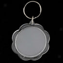 20pcs Flower/Square Blank Insert Photo Picture Frame Split Ring Keychains