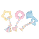 3pcs Natural Rubber Pentagram Circle Monkey Shape Pet Dog Interactive Toys