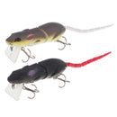 2x Plastic Mouse Mice Rat Fishing Lure Topwater Hollow Body Lures Bass Baits