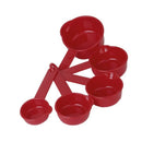 5 Piece Red Measuring Cup Set H4K3