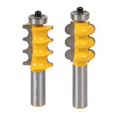 2PCS 1/2" Shank Bead&Triple Router Bit Cutters for Woodworking Cutter Tools