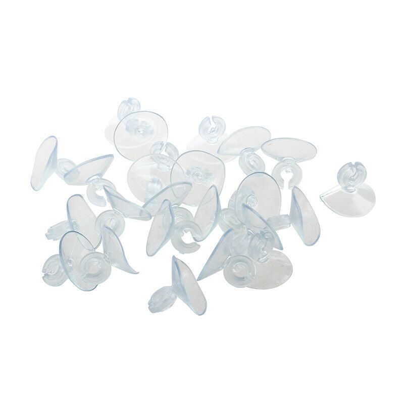 24pcs RS-04 PVC Suction Cup Clip Sucker Pads for Aquarium Fish Tank S9G8