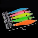 Luminous Wood Shrimp Lures Bait Fishing Tackle Squid Hook Sinker Jigs F FGP