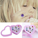 Rings Adjustable Crystal Band Girls Children Costume Jewelry Kids 12x Mixed