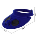 Blue Summer Sport Outdoor Hat Cap With Solar Sun Power Cooling Fan Bicyclin S7T4