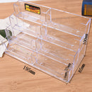 8 Pocket Desktop Business Card Holder Clear Acrylic Countertop Stand Display MO