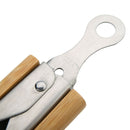18.7 inch BBQ Food Tongs Clamp Stainless Steel Beef Baking Tongs Wood Handle