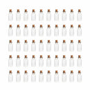 50 pcs Mini Empty Clear Glass Bottle W/ Cork Small Tiny Vials Jars Clear